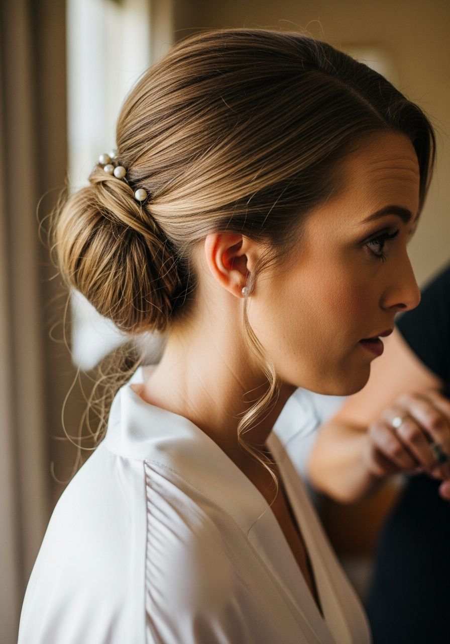 Elegant bridal updo